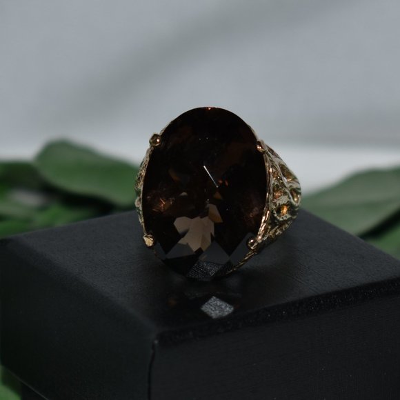 Smoky Quartz Ring with Branch Detail, Size 10 - Picture 5 of 11